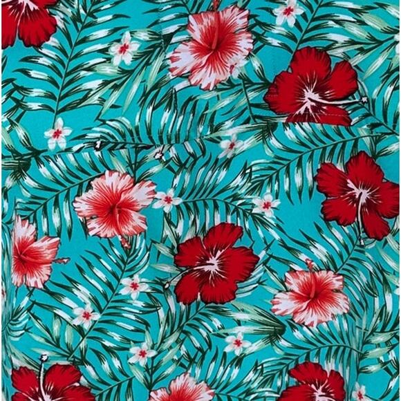 Hawaiian Shirt Tropical Button Down Crop Top One Size Boxy Coconutgirl Unique - Picture 2 of 6
